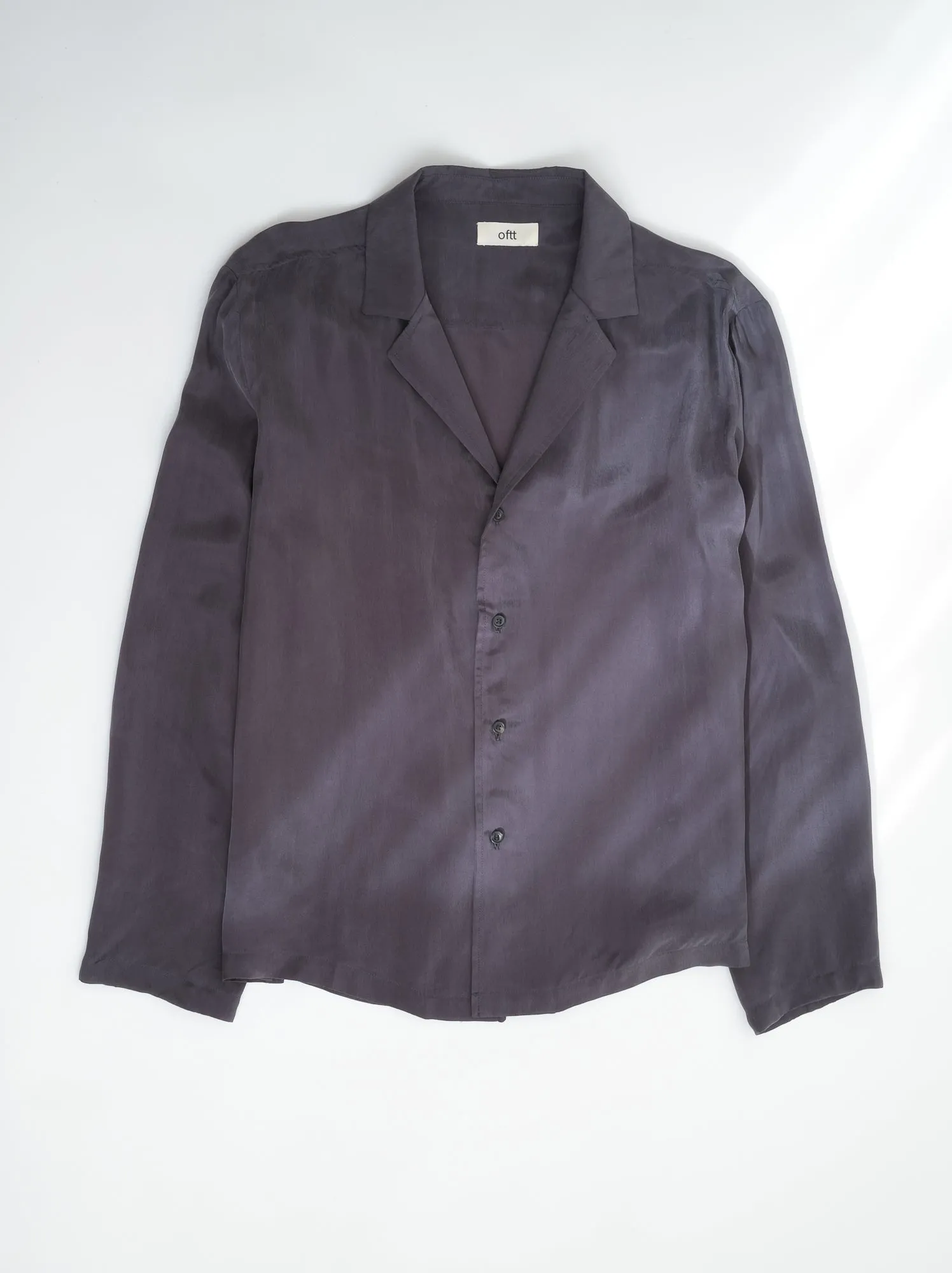 06/ Oftt Vegan Silk Shirt Faded Charcoal