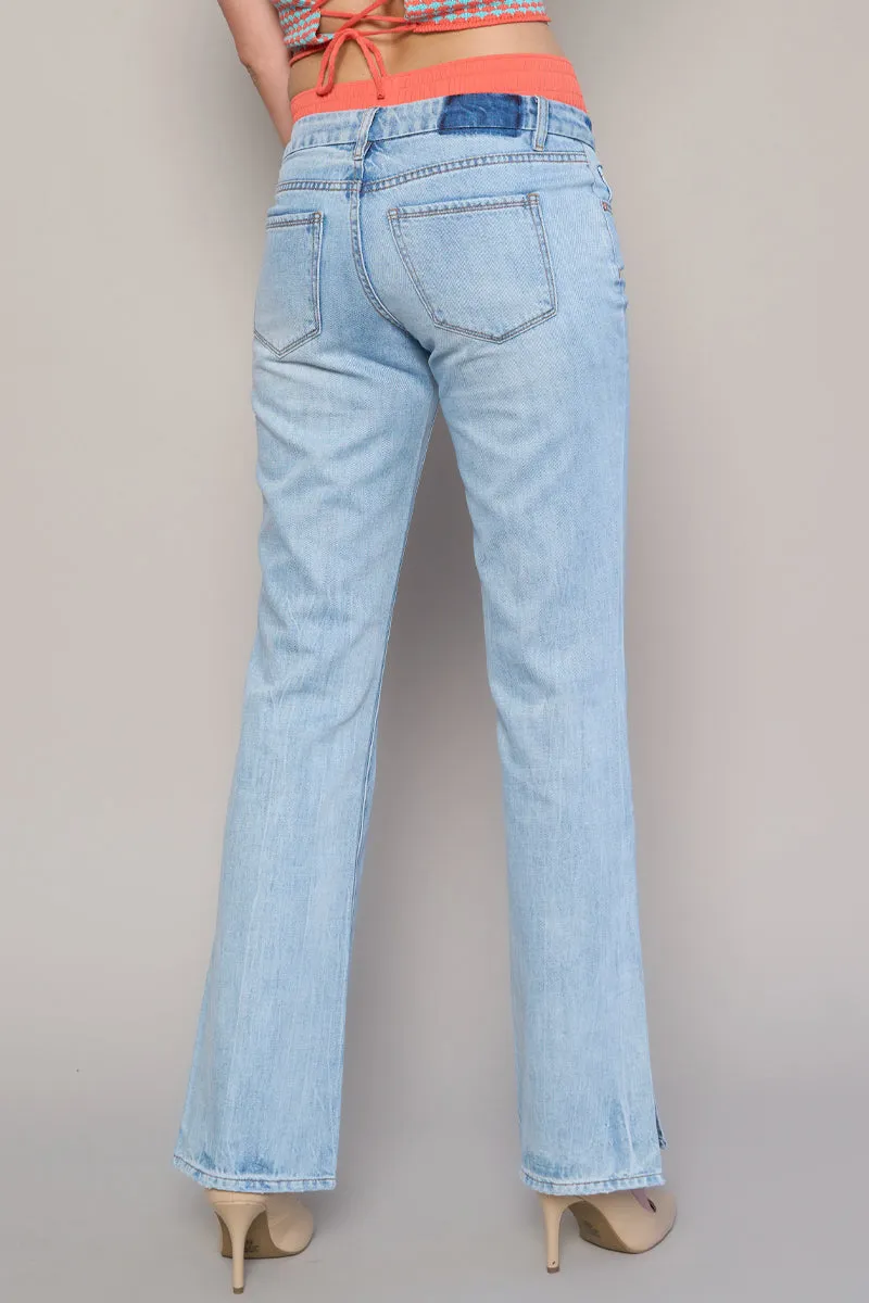 Aces Low Rise Straight Jeans