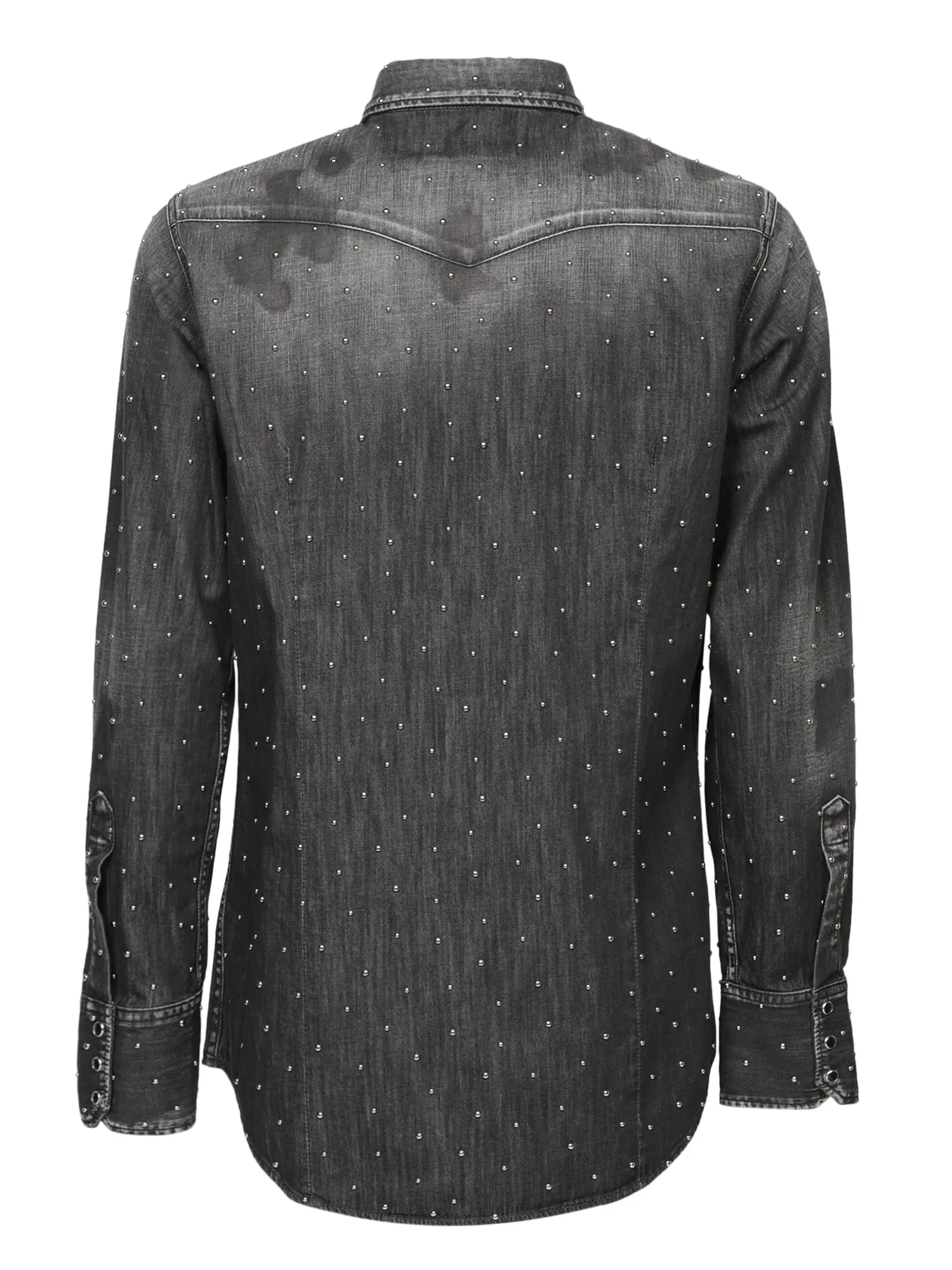 Black Allover Studs Western Shirt