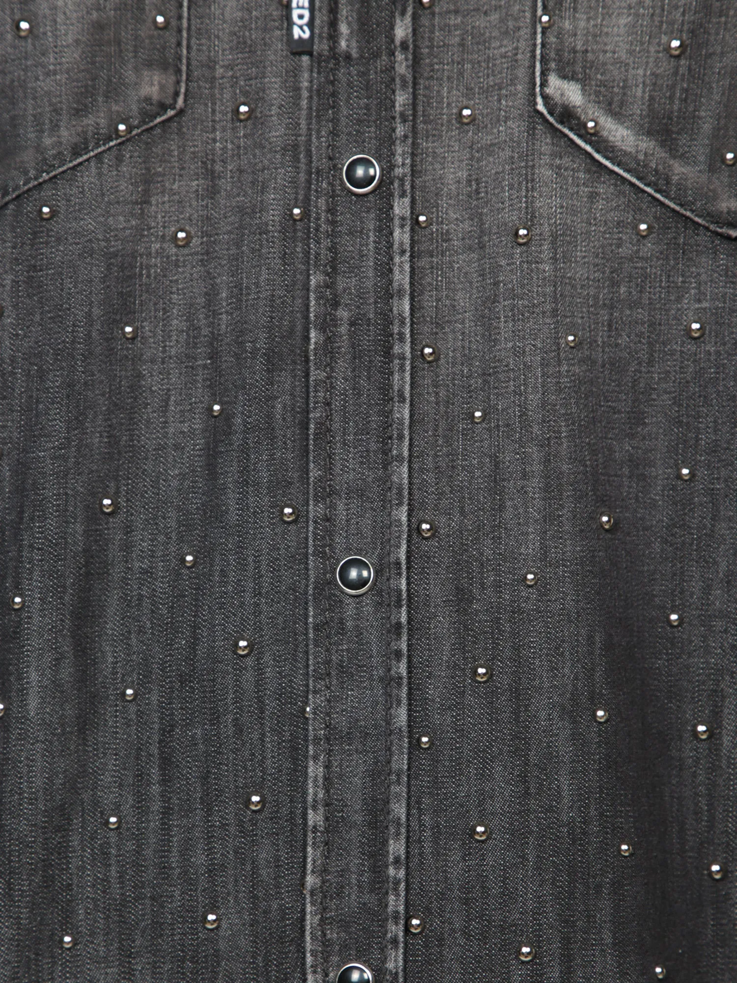 Black Allover Studs Western Shirt