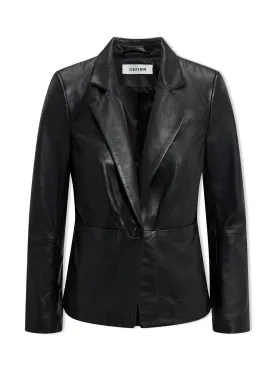 Black Jayden leather blazer