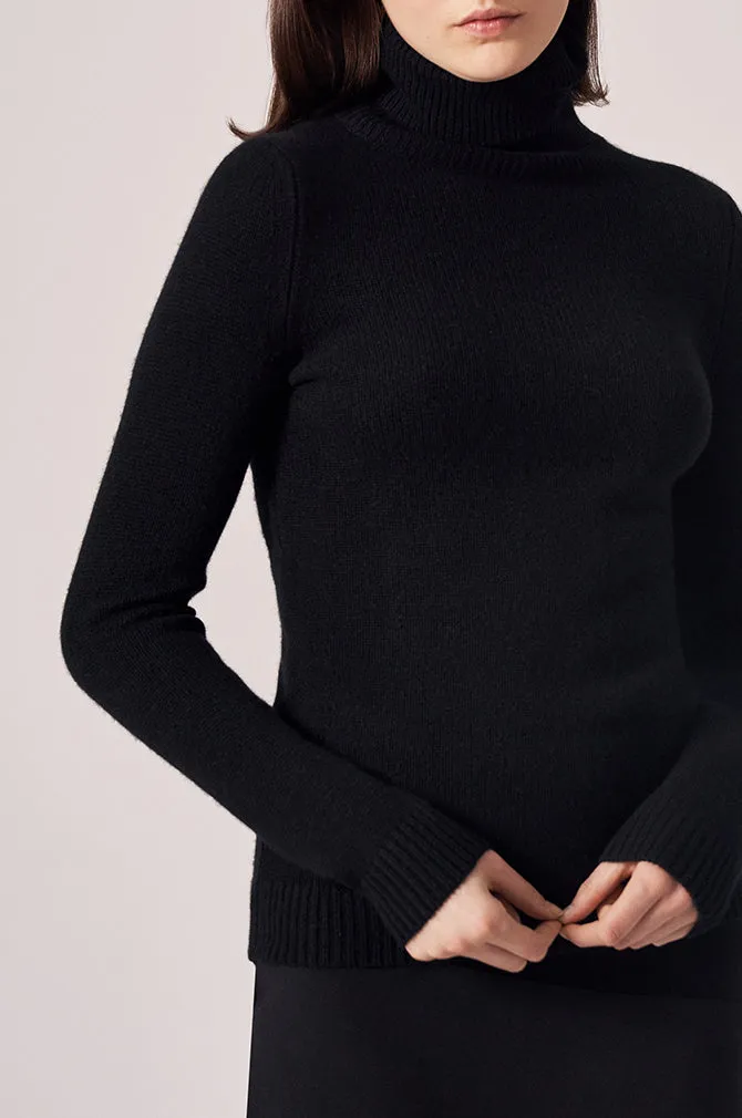 CASHMERE FOLDOVER TURTLENECK