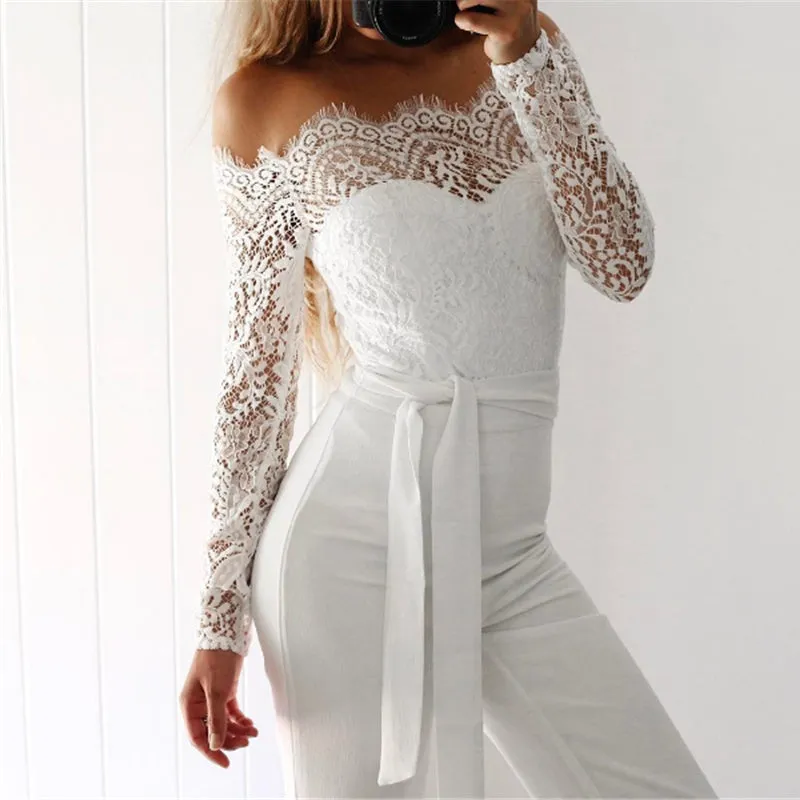 Casual Sexy Women's Long Sleeve Lace Clubwear With Embroidery