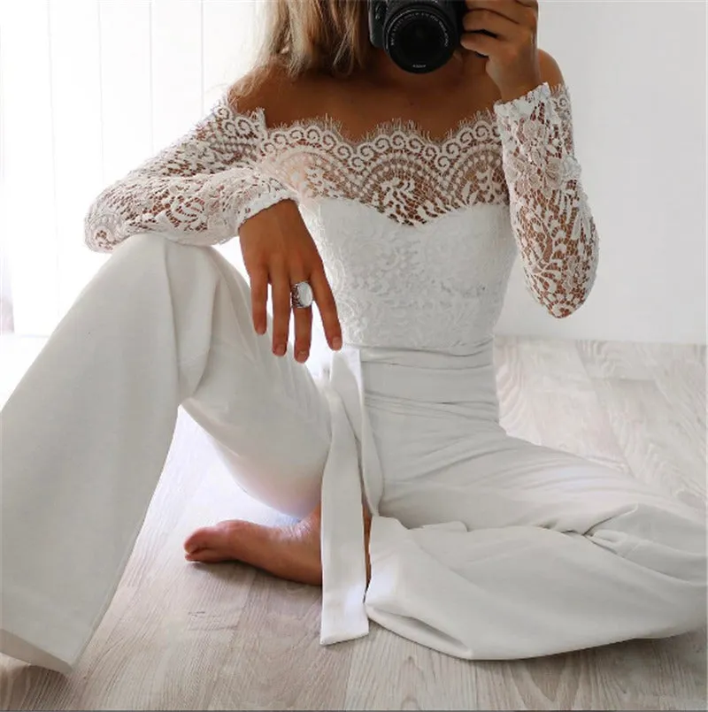 Casual Sexy Women's Long Sleeve Lace Clubwear With Embroidery