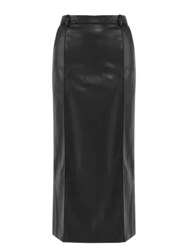 Classico Leather Midi Skirt