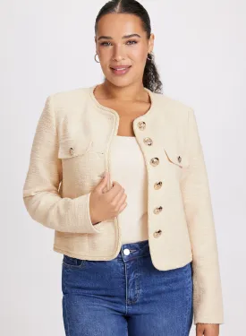 Cropped Bouclé Jacket