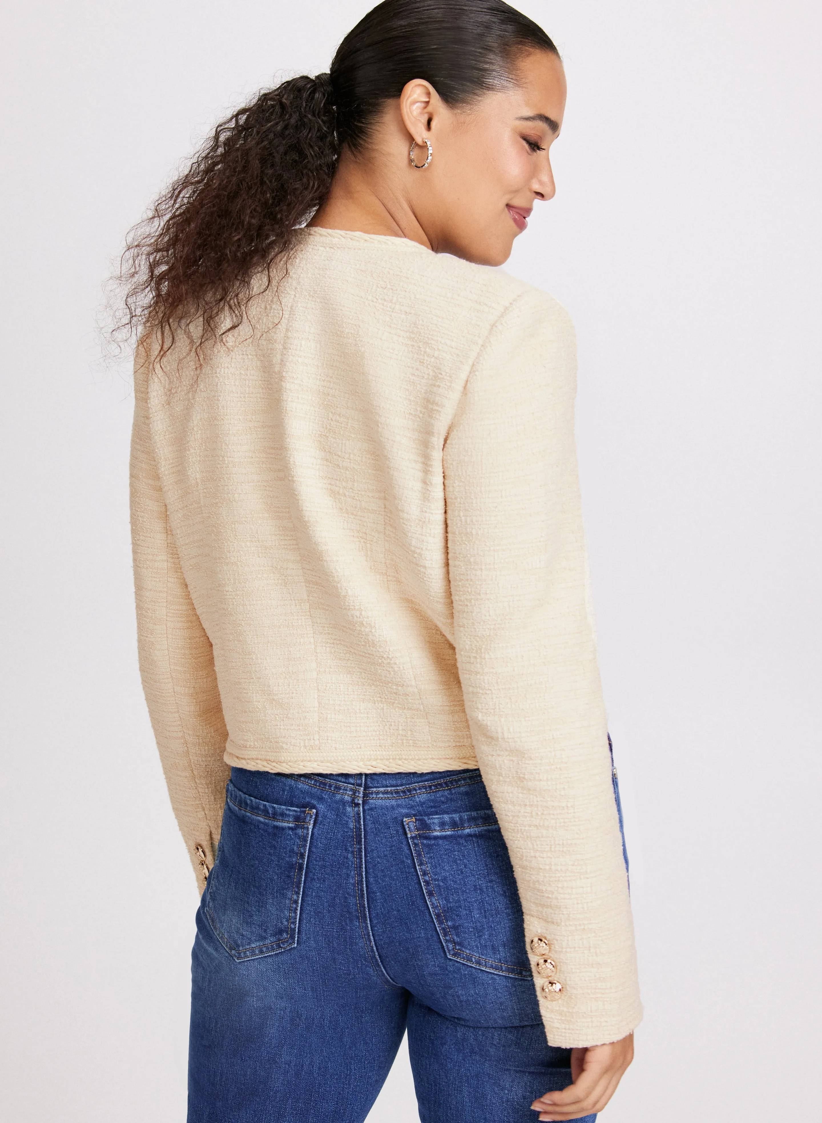 Cropped Bouclé Jacket