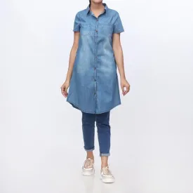 Denim Button Through Shirt PW3971