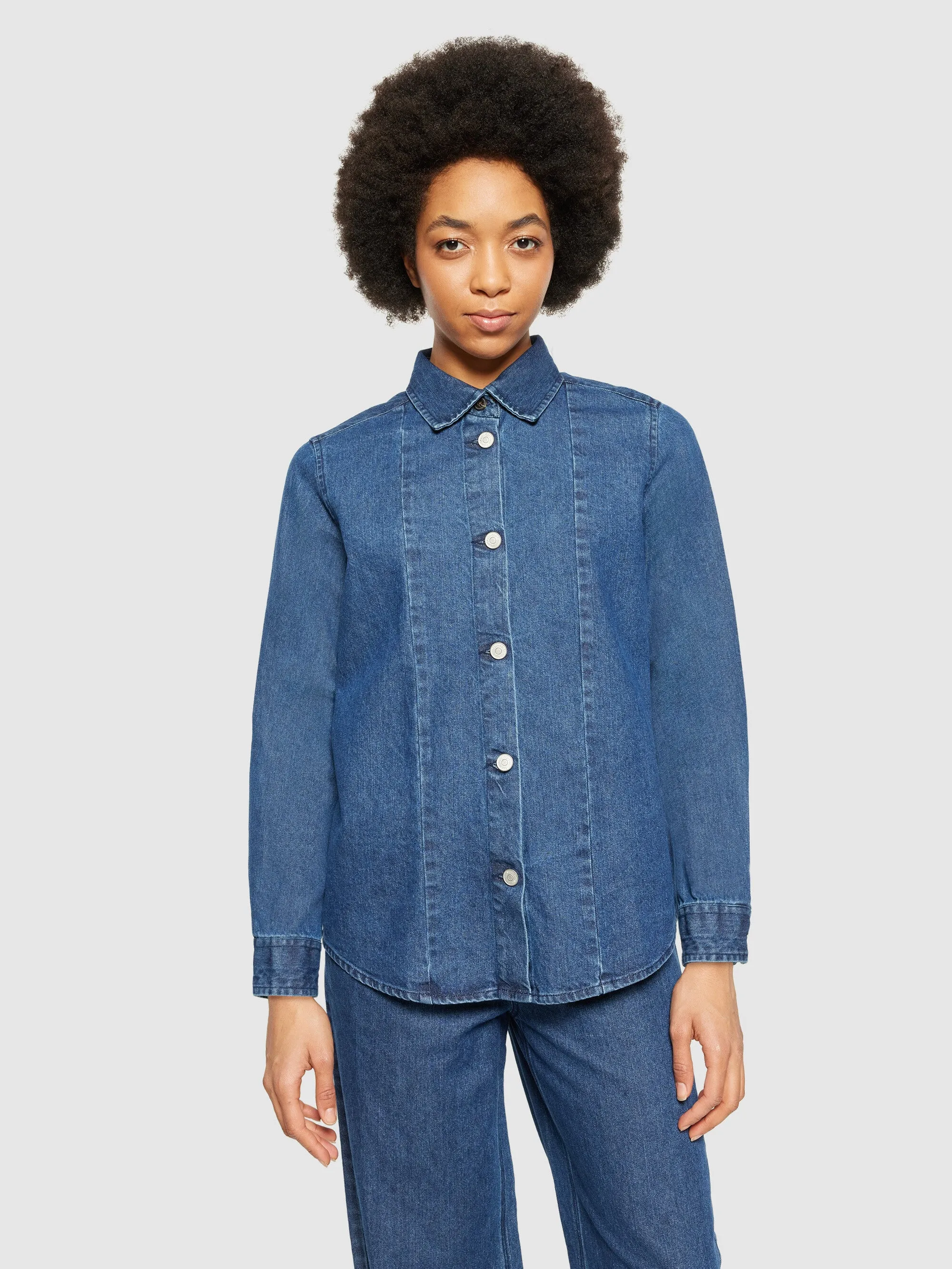 Denim shirt - GOTS/Vegan - Dark Blue denim