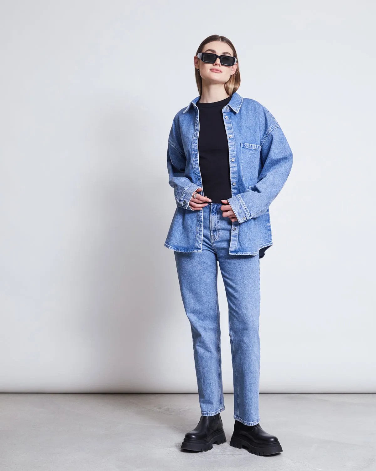 DENIM SHIRT SOLACE LIGHT BLUE