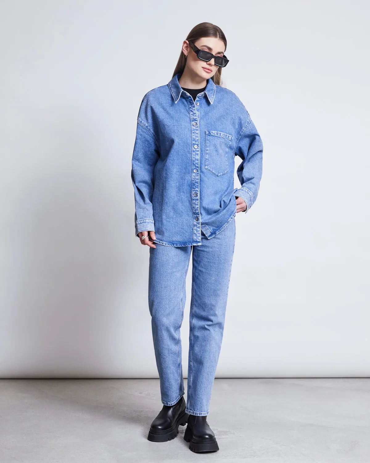 DENIM SHIRT SOLACE LIGHT BLUE