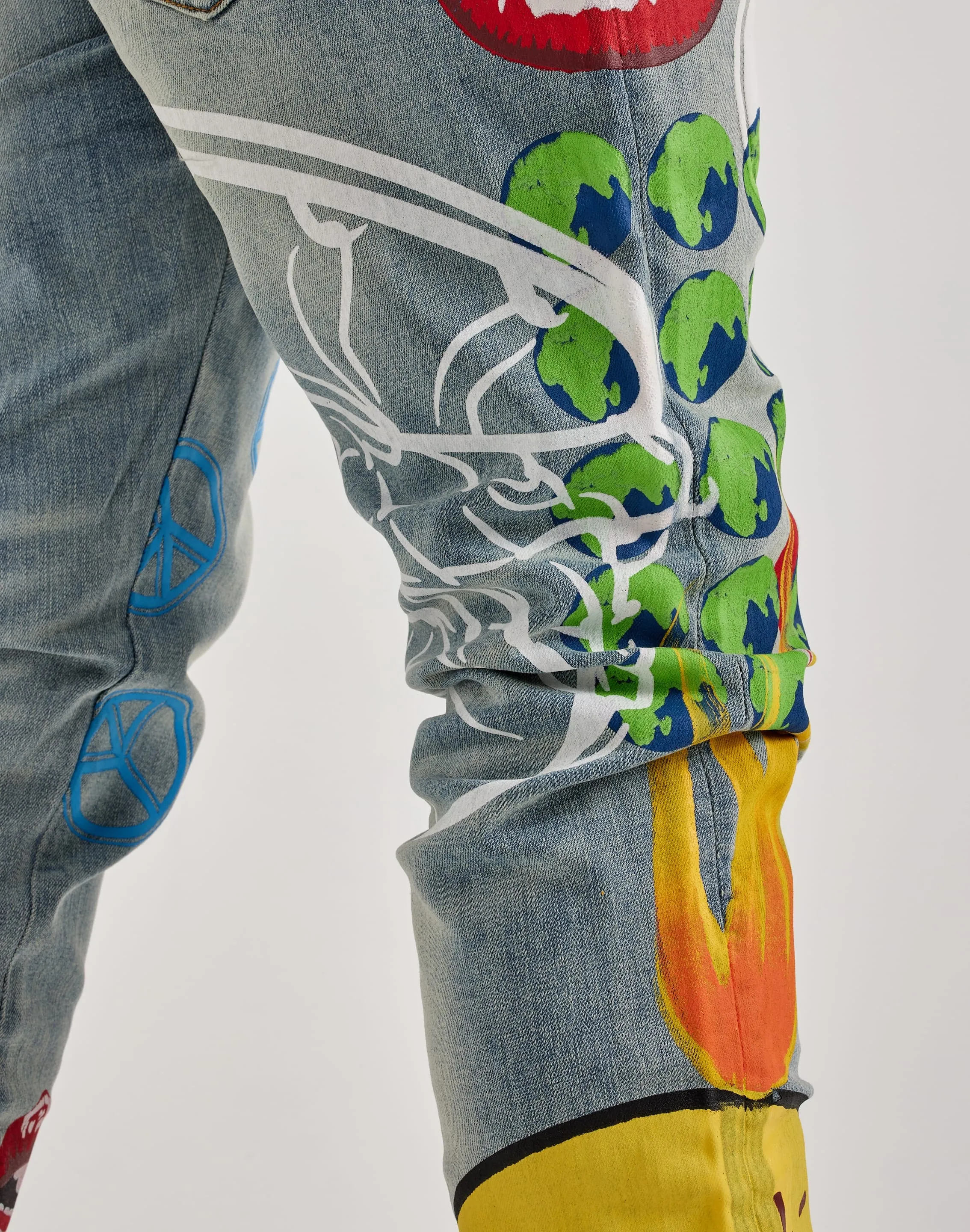 Embellish Nyc Graphic Denim Jeans