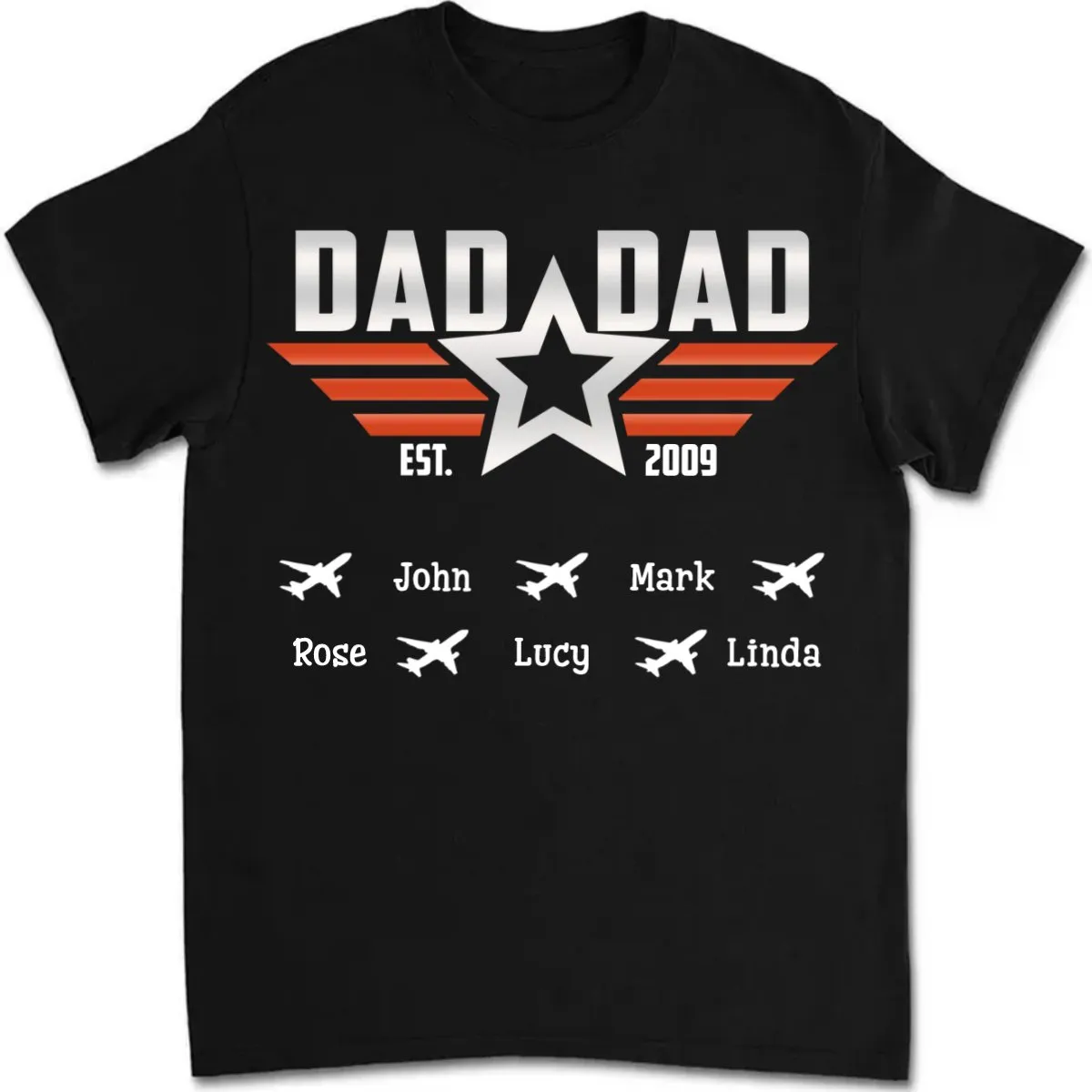 Father's Day - Top Dad With Kids - Personalized Unisex T-shirt