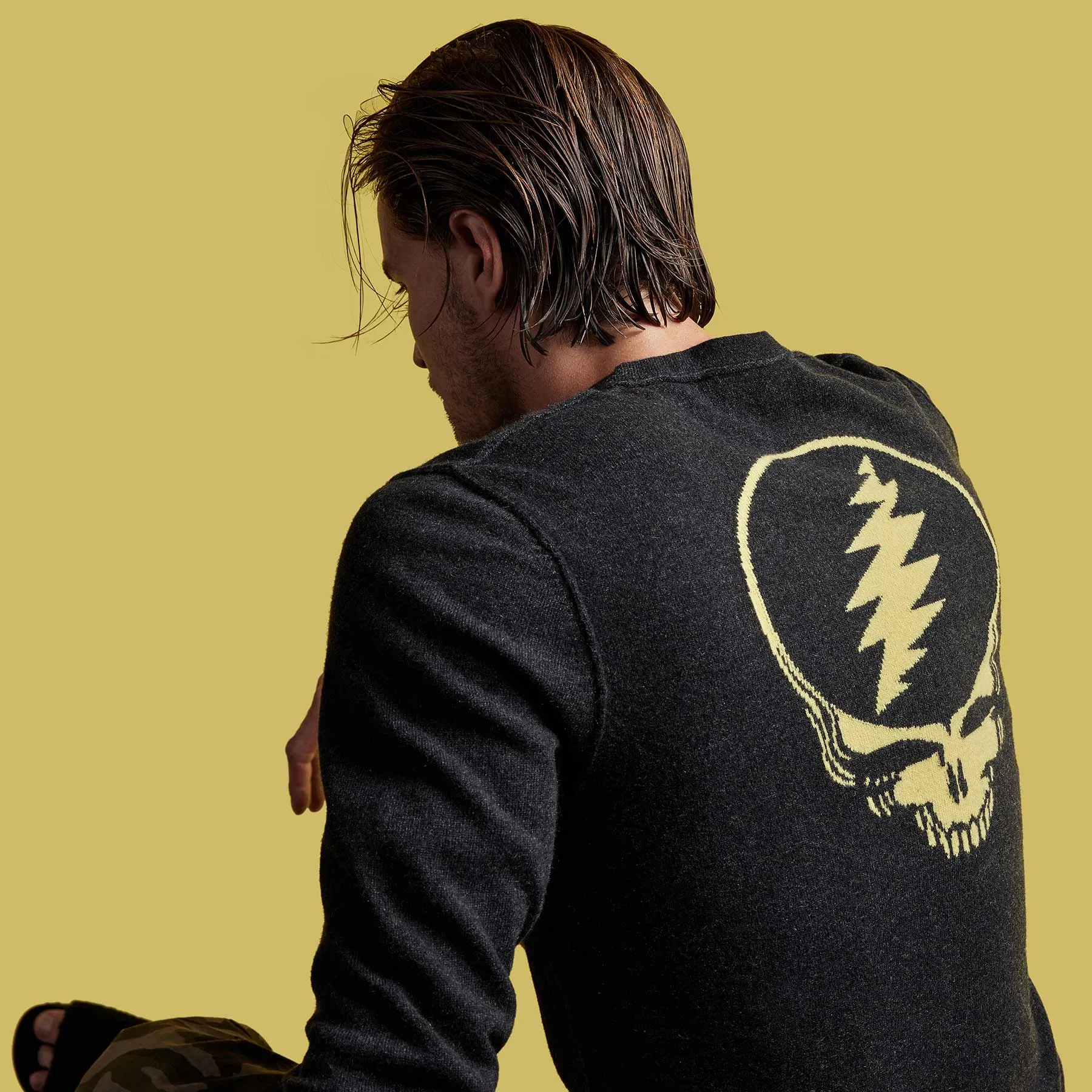 Grateful Dead Recycled Cashmere Sweater - Anthracite