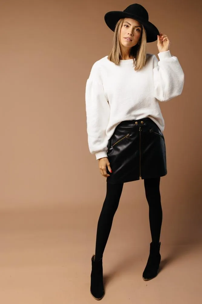 Harvey Vegan Leather Skirt in Black-FINAL SALE