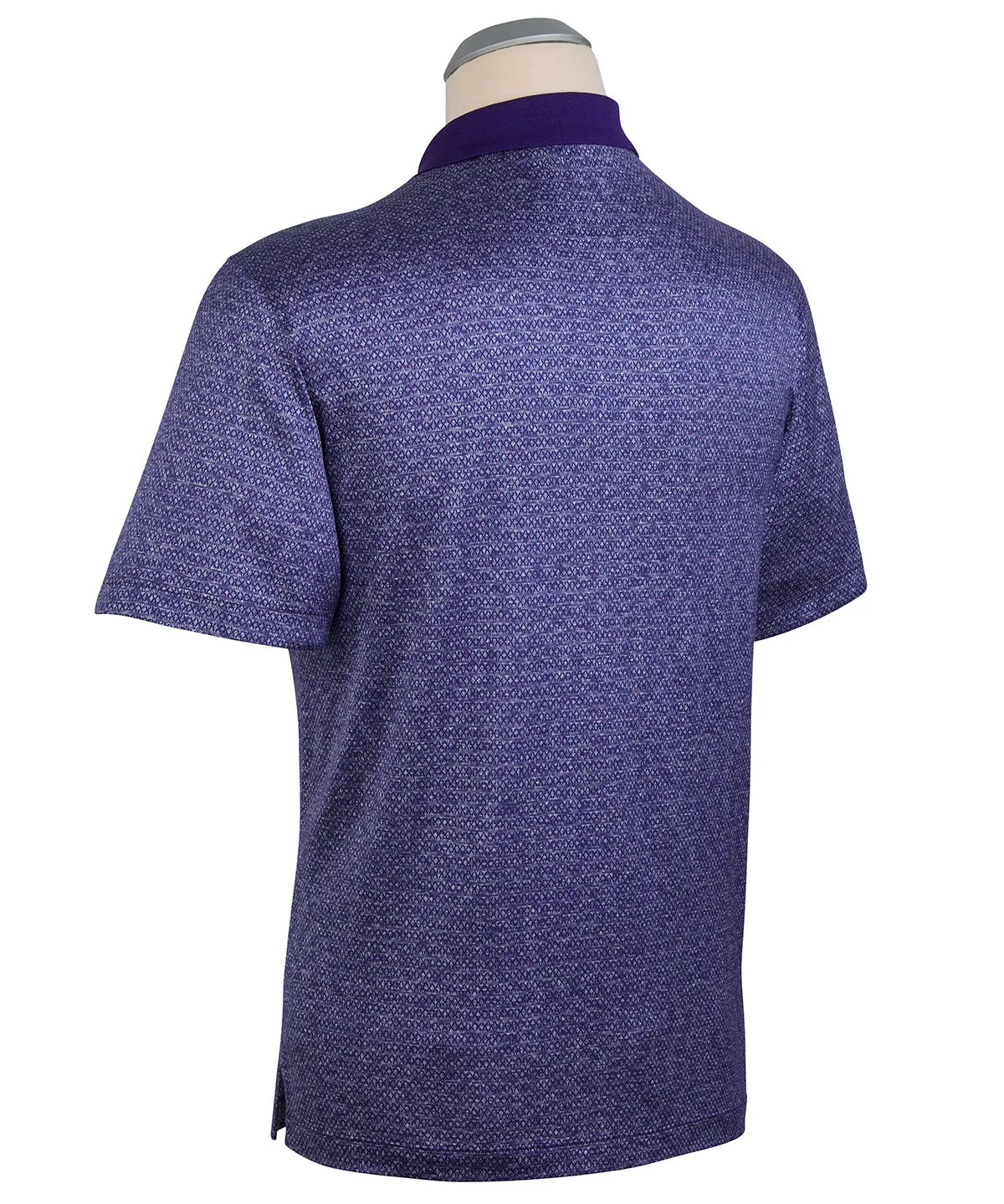 Heritage Italian Cotton-Silk Geo Print Polo Shirt