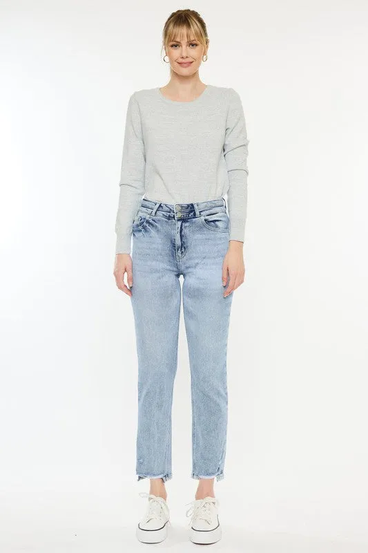 High Rise Slim Straight Jeans