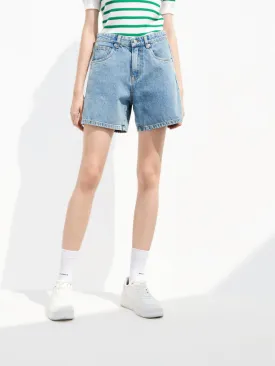 High Waist Straight Shorts