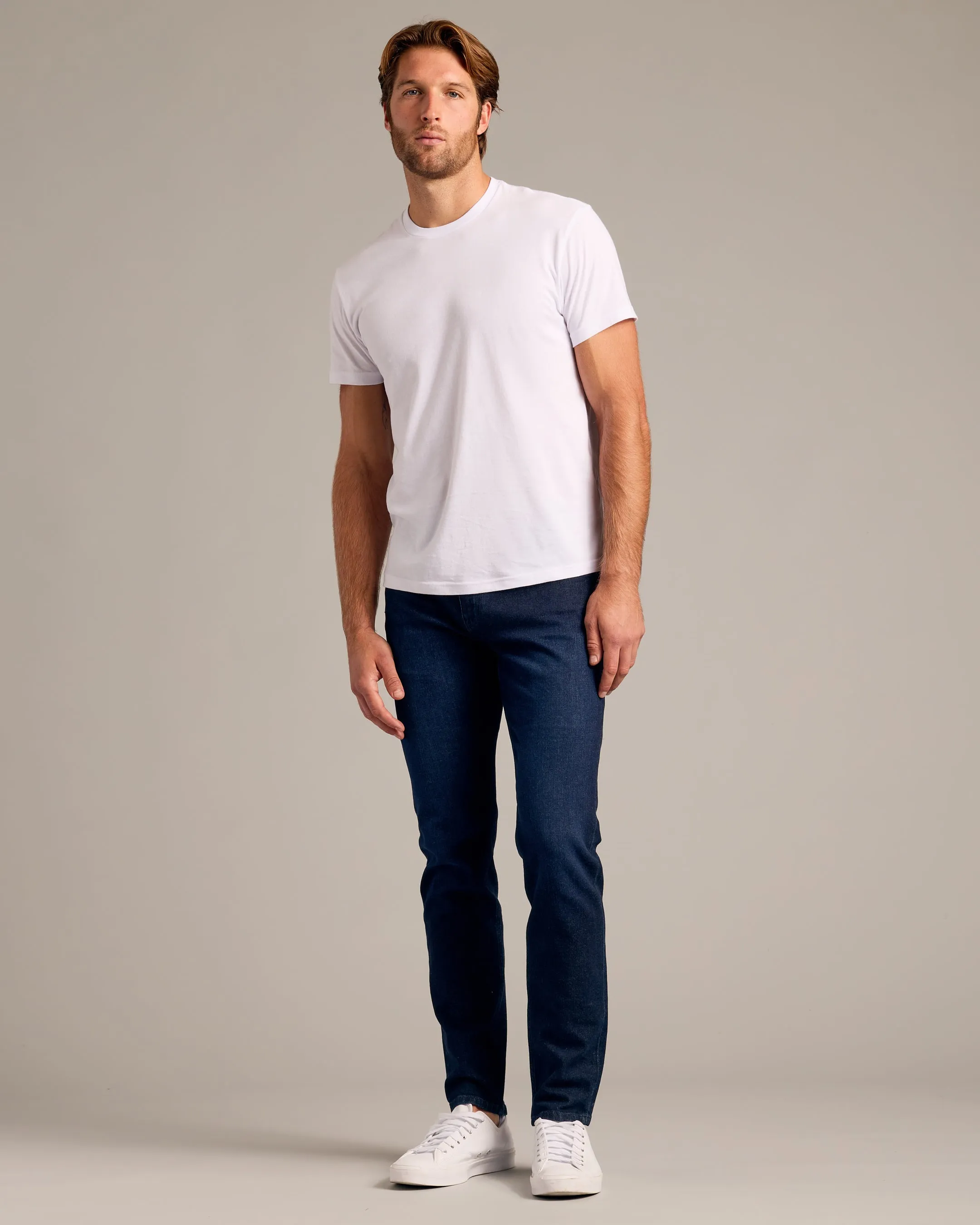 Indigo Rinse Slim Authentic Denim Jeans