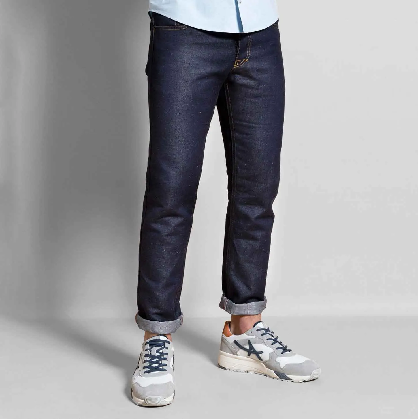 Jeans Thomas Denim Lin bleu coupe demi-slim