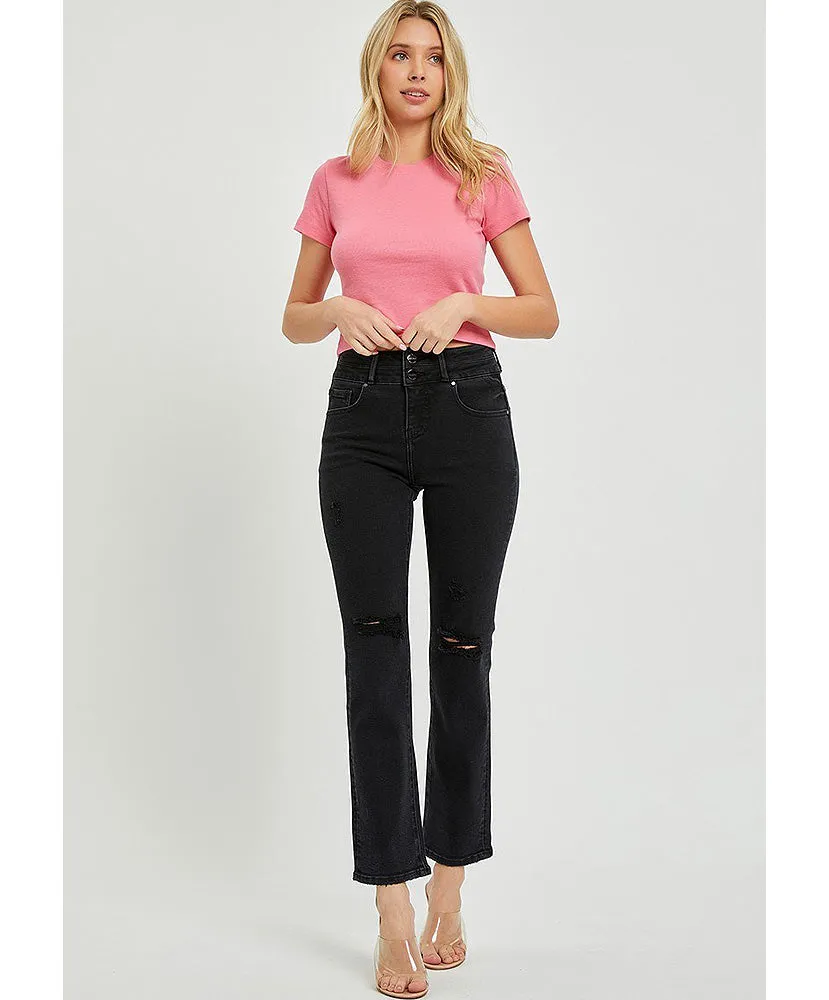 Jess High Rise Slim Straight Jeans