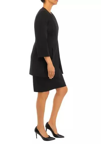 Le Suit Bi-Stretch Topper and Sheath Dress Set