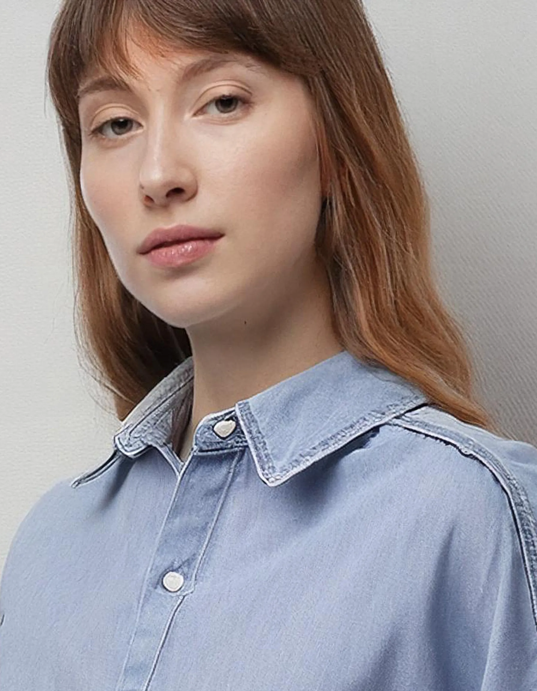 Light Blue Chambray Lightweight Denim Shirt