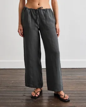 Lounge Linen Pants in Charcoal