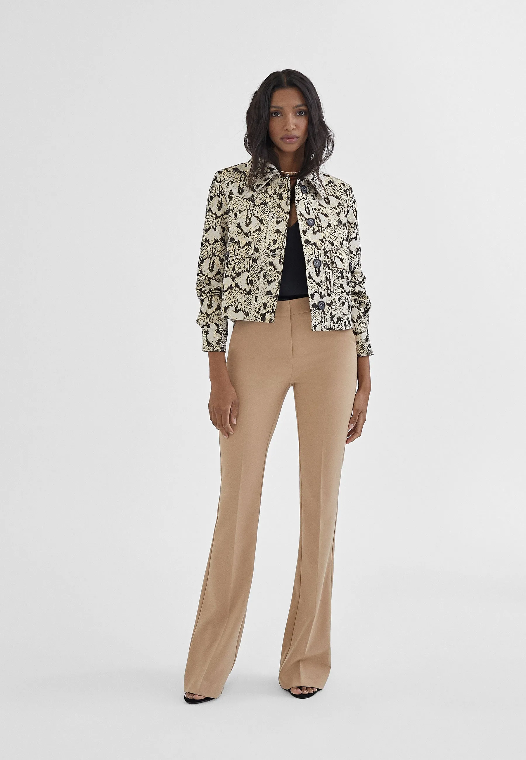 Short snakeskin print jacket