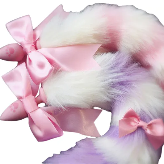 Silky Ribbon Fox Tail Plugs