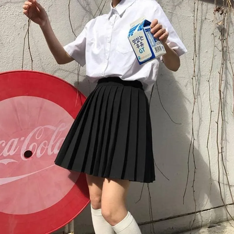 Simple Pleated School Girl Skirt (XS to 5XL!)