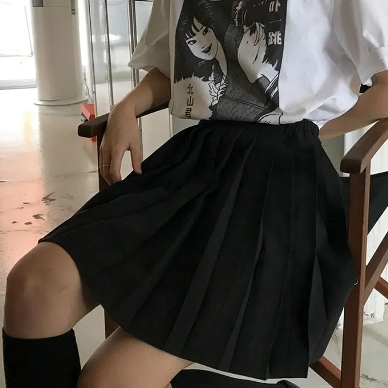 Simple Pleated School Girl Skirt (XS to 5XL!)