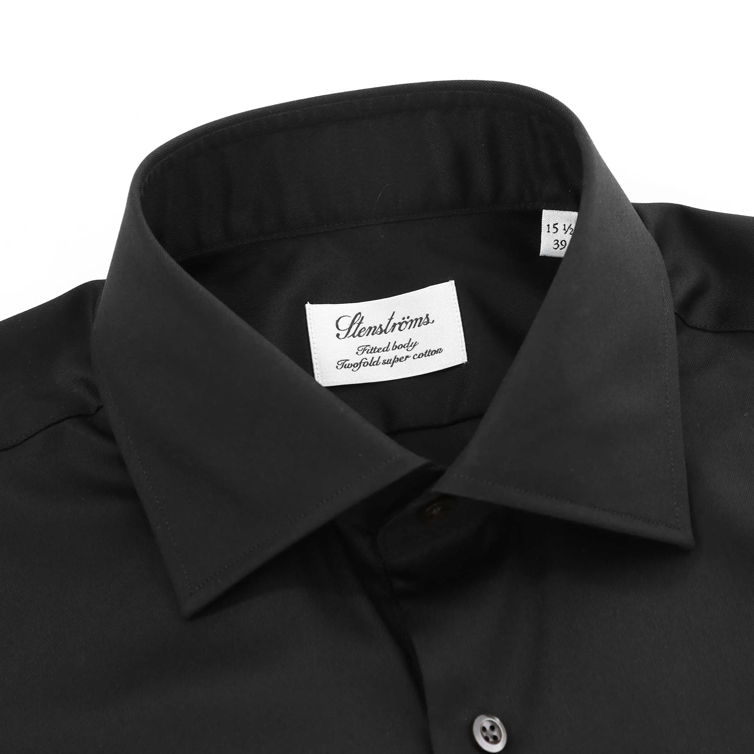 Stenstroms Fitted Body Shirt in Black