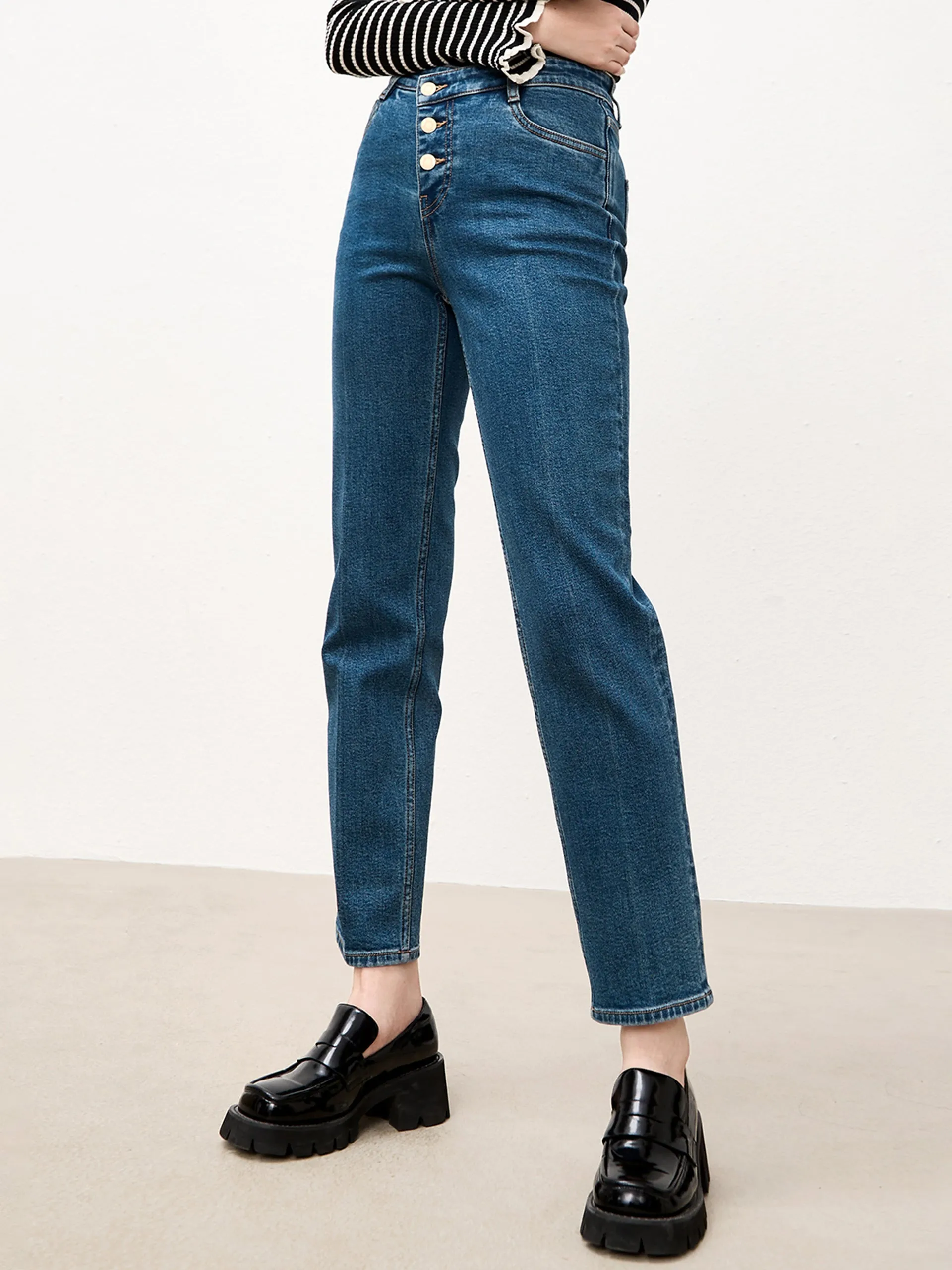 Straight High Waist Jeans