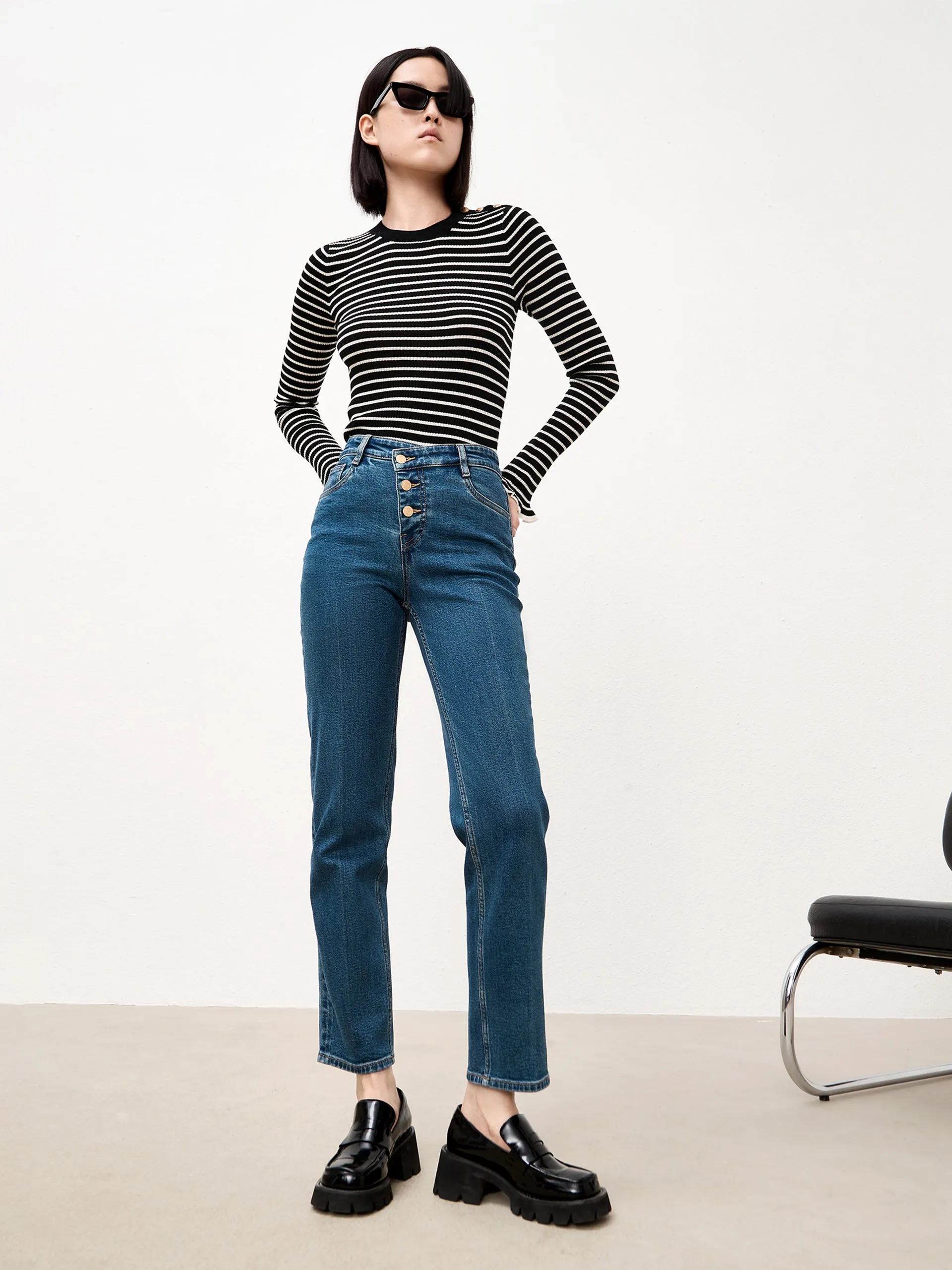 Straight High Waist Jeans