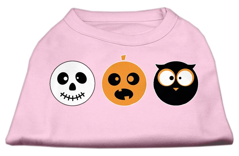 The Spook Trio Screen Print Dog Shirt Light Pink Lg (14)