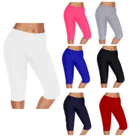 Wjczt High Waist Push Up Fitness Leggings Crop Wide Waistband Cycling Short Leggings Workout Jogging For Women Training Leggings