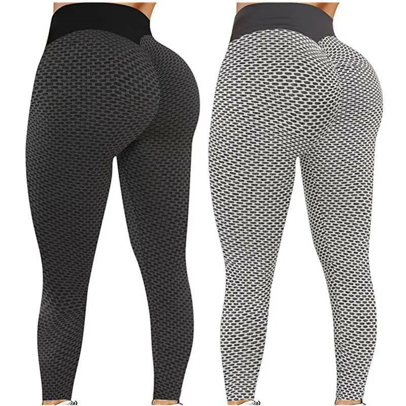 Women Solid Butt Lifting High Waist Workout Gym Fitness Yoga Pants