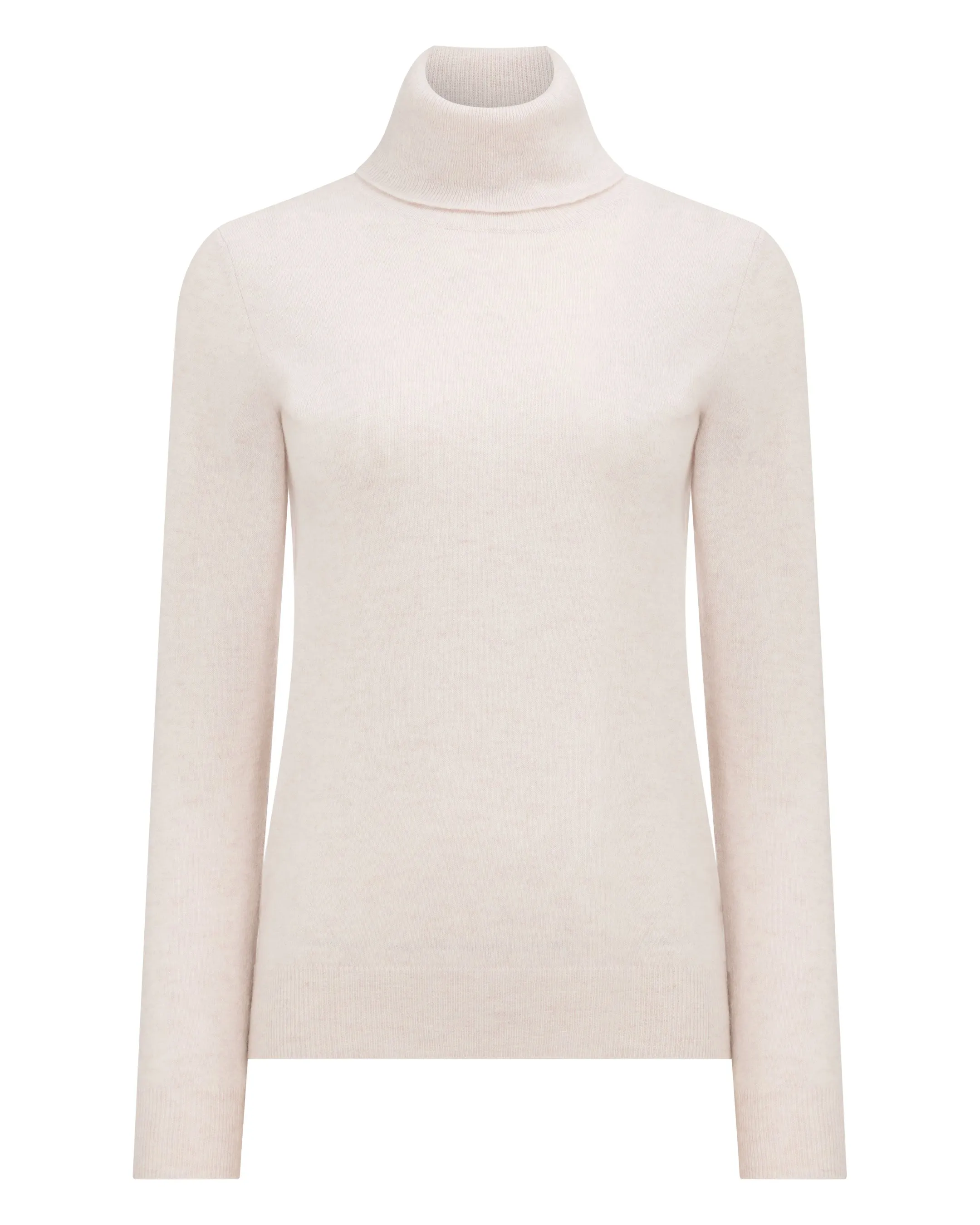 Women's Luna Turtle Neck Cashmere Sweater Frost White